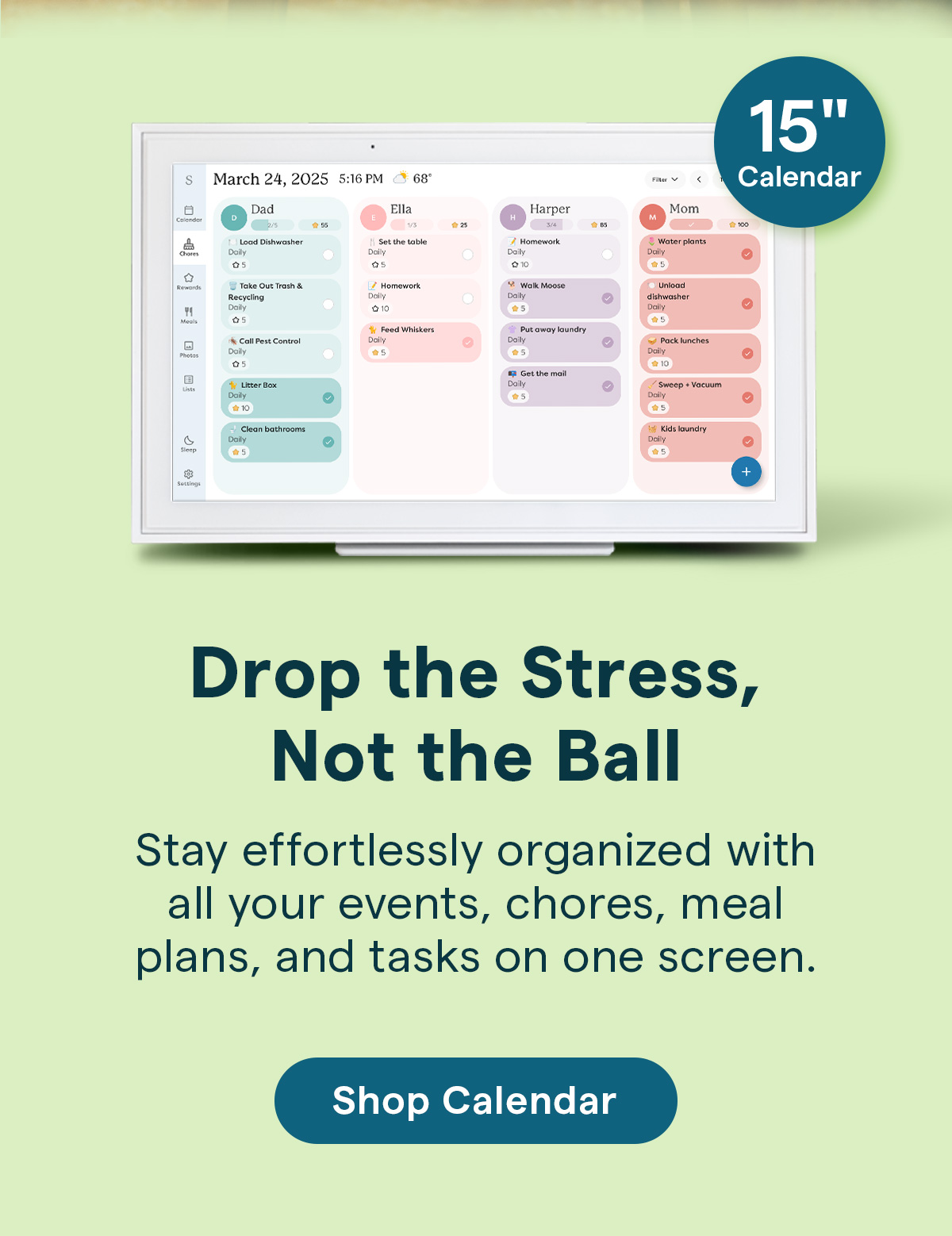 drop the stress not the ball shop calendar