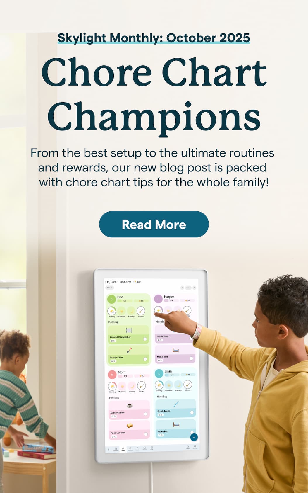skylight monthly october 2025 chore chart champions read more