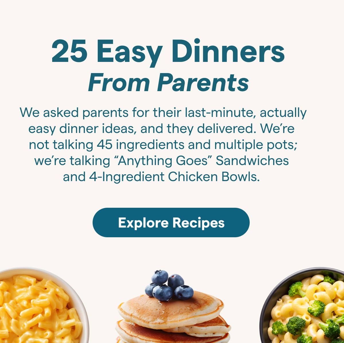25 easy dinners form parents explore recipes