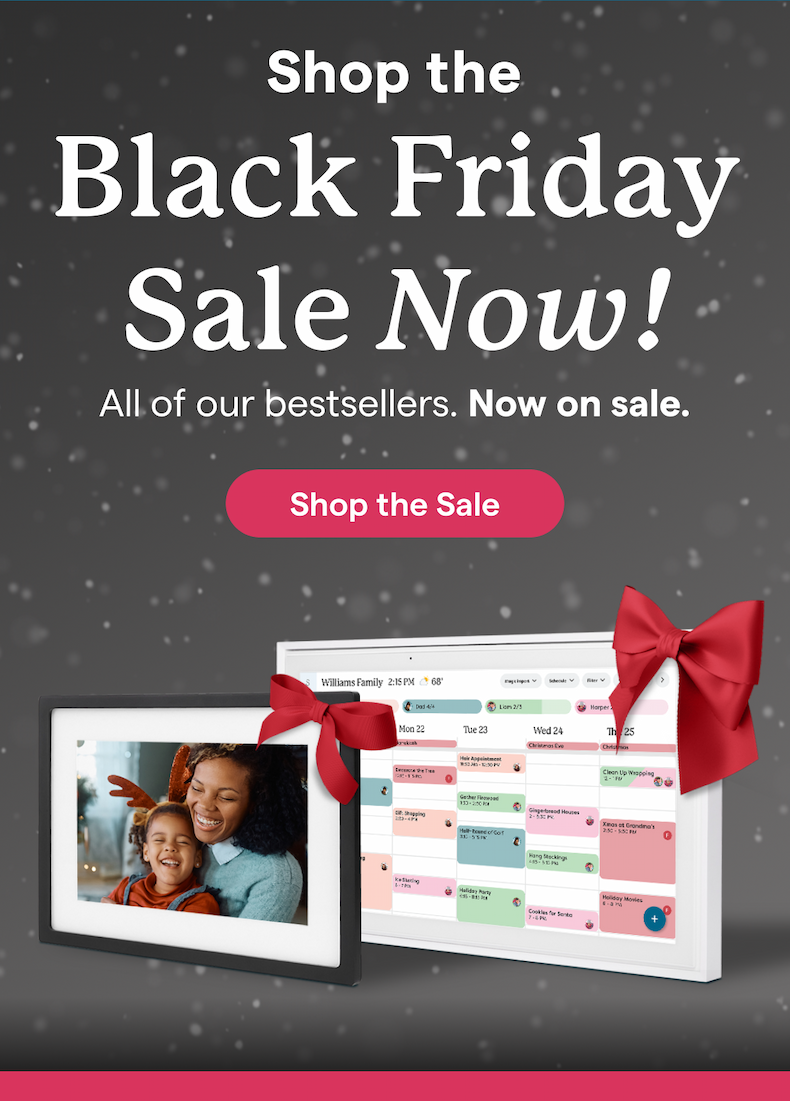 black friday starts now shop frame and calendar