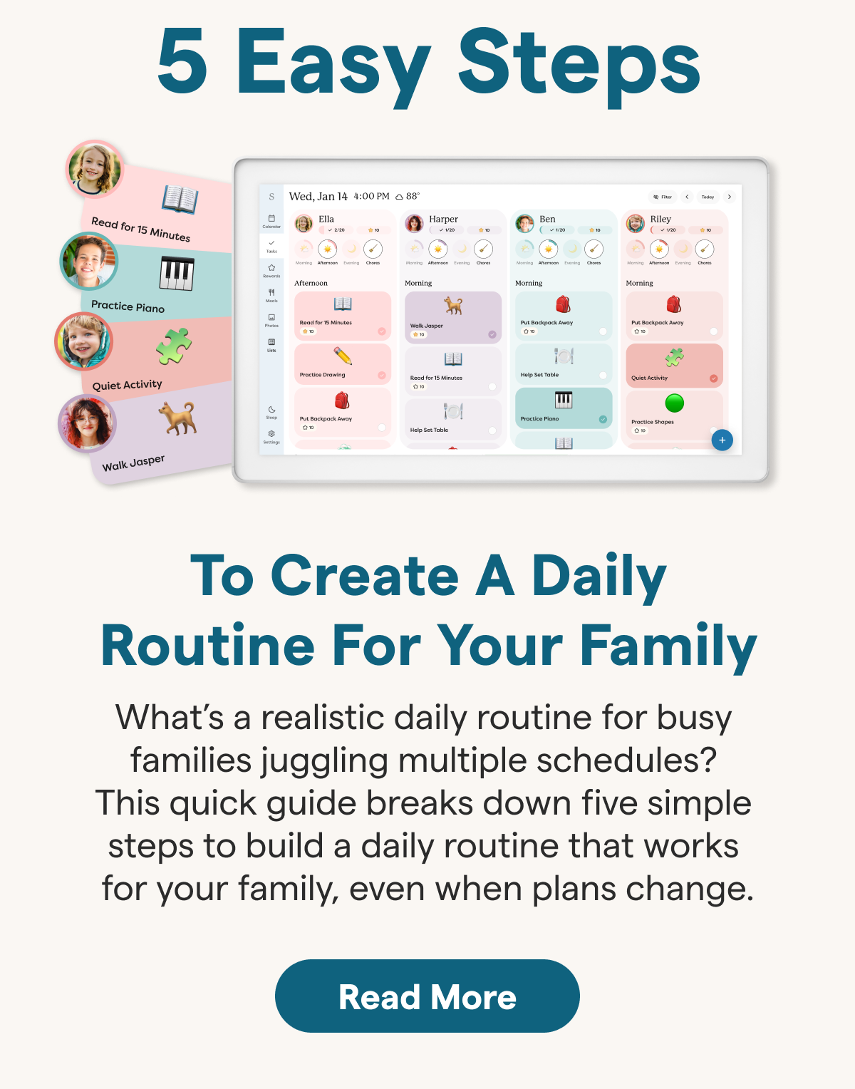 5 easy steps to create a daily routine for your family