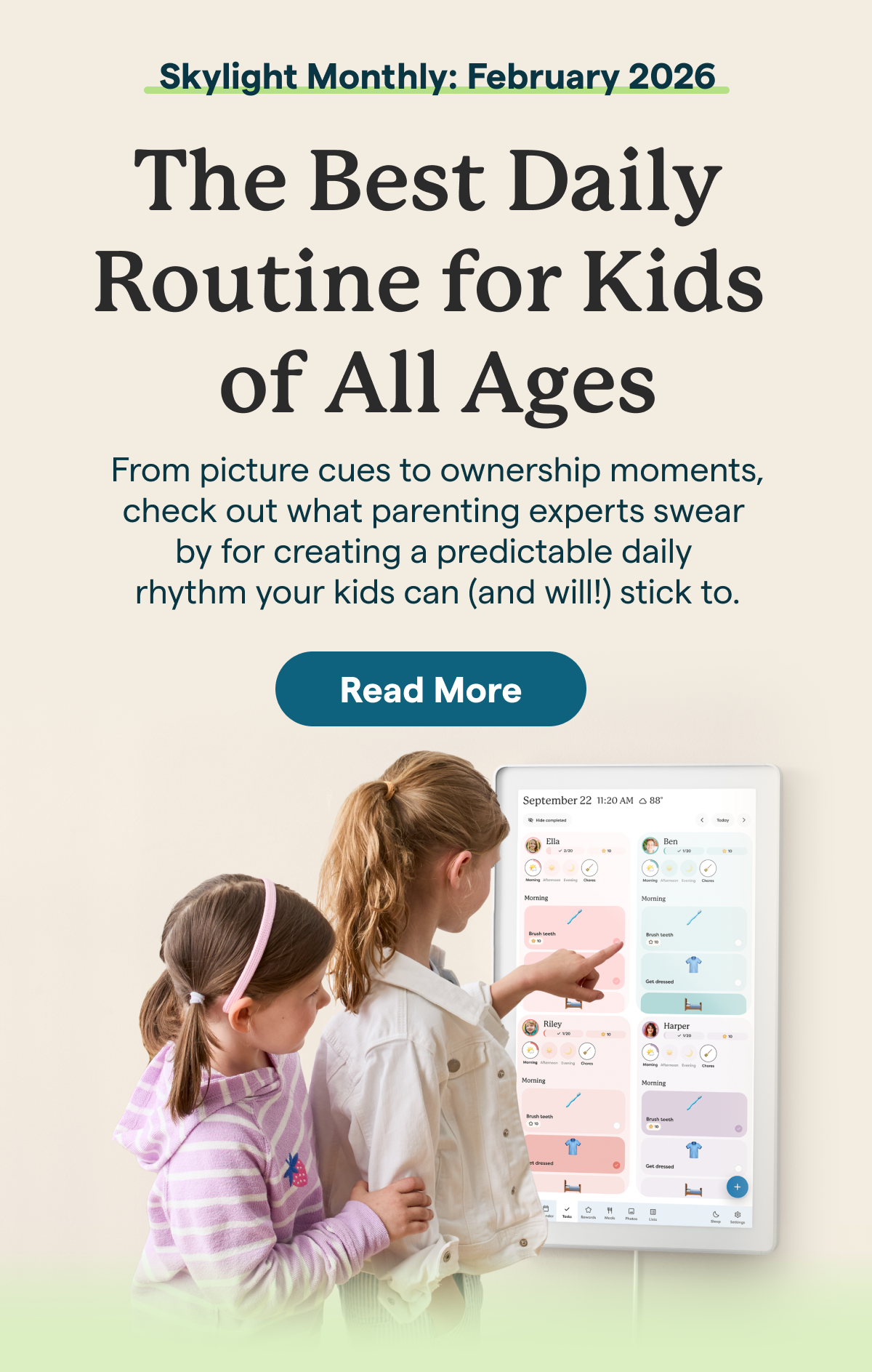 best daily routine for kids of all ages