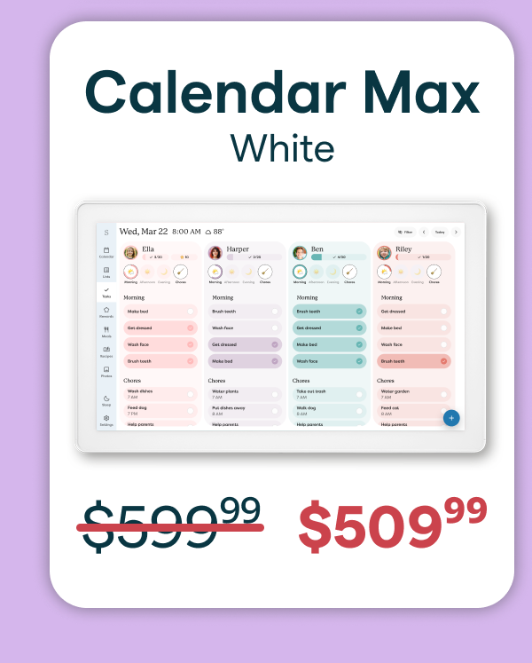 shop calendar max white