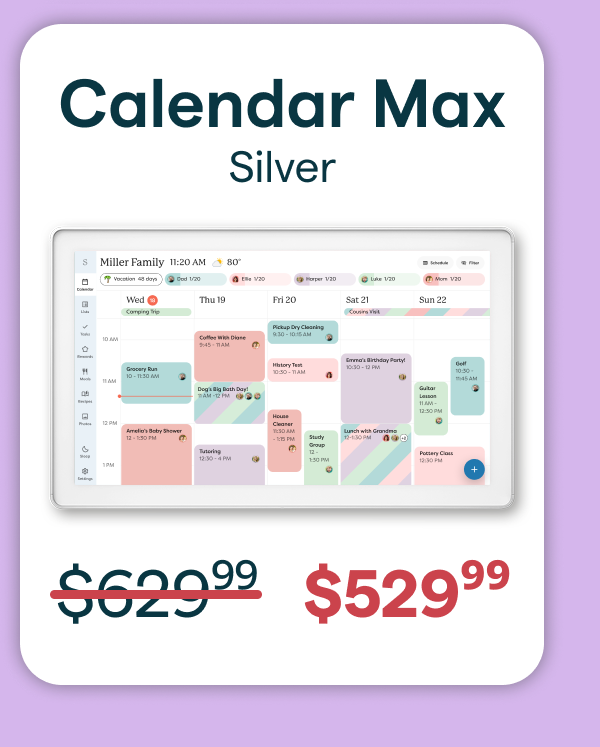 shop calendar max silver