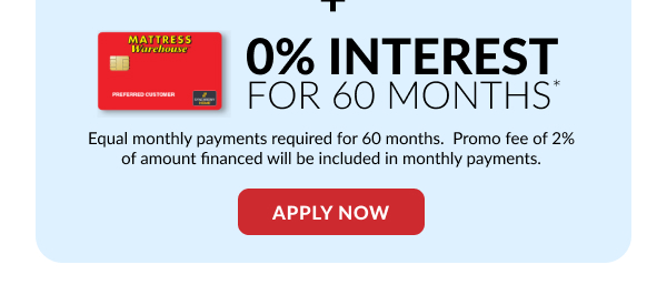 0% Interest For 60 Months | Apply Now