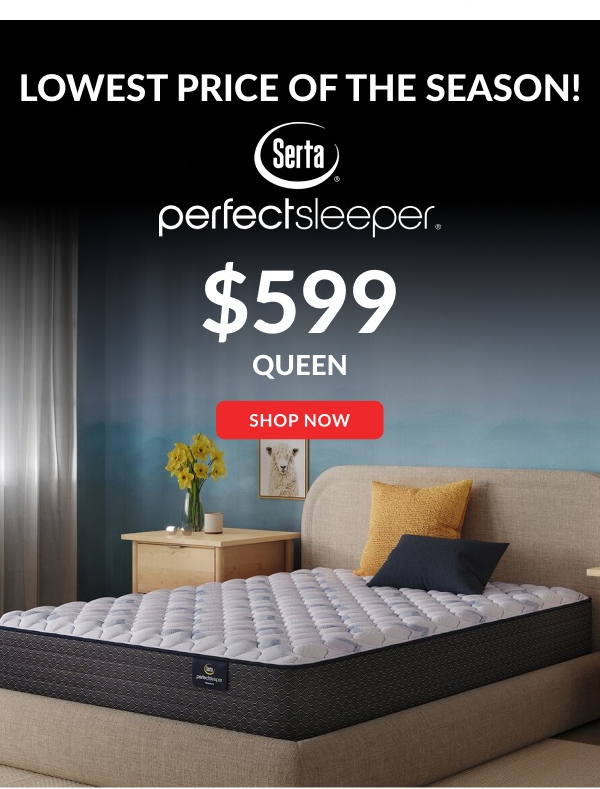 Lowest Price Of The Season! | Serta | Queen | Shop Now