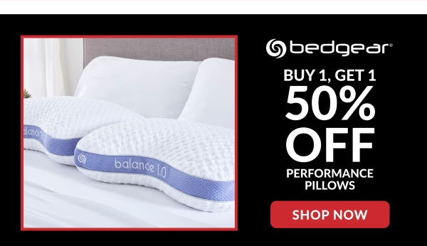 Bedgear | Buy 1 Get 1 | 50% Off | Performance Pillows | Shop Now