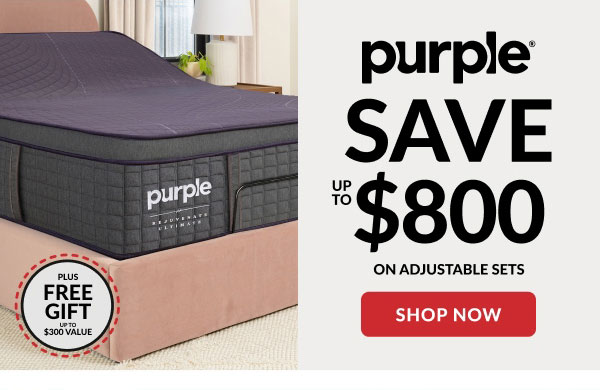 Purple | Save Up To $800 On Adjustable Sets | Shop Now | Plus Free Gift Up To $300 Value