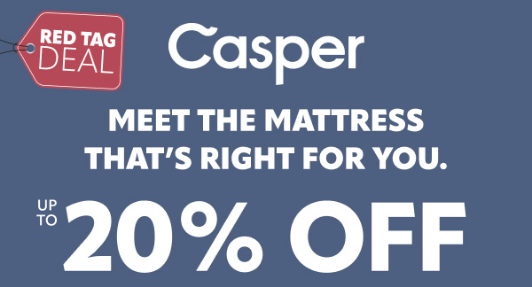 Casper up to 20% off