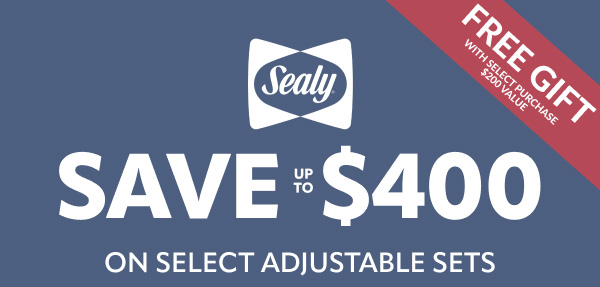 Sealy save up to $400 on select adjustable mattress sets
