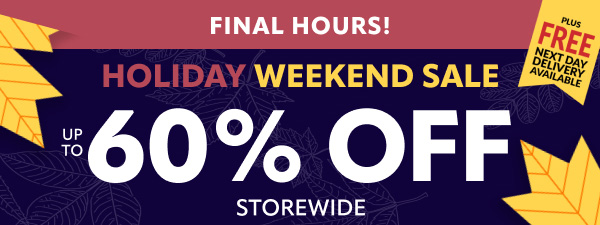 Holiday weekend sale up to 60% off