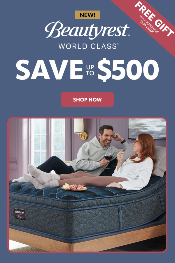 Beautyrest world class save up to $500