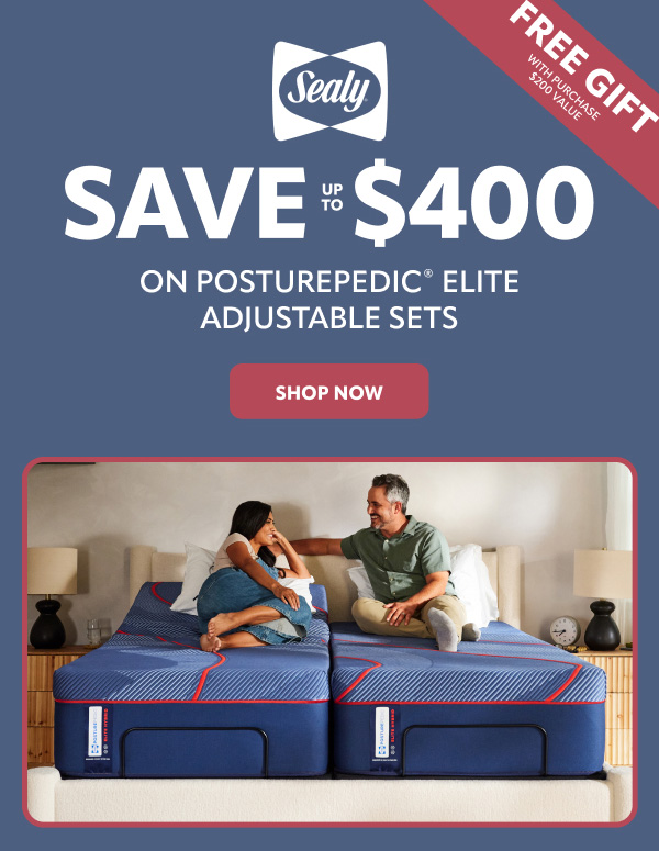 save $400 on Posturepedic elite adjustable sets