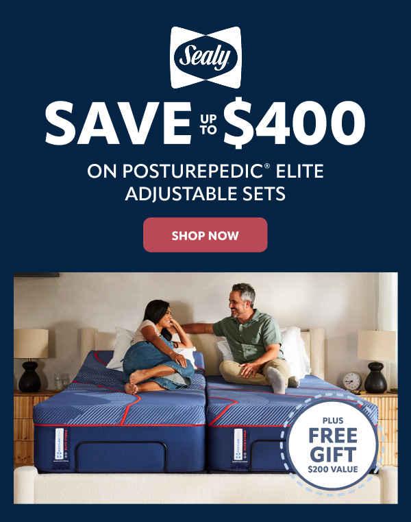 Save up to $400 on posturepedic elite adjustable sets