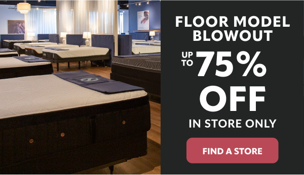 Floor model blowout up to 75% off