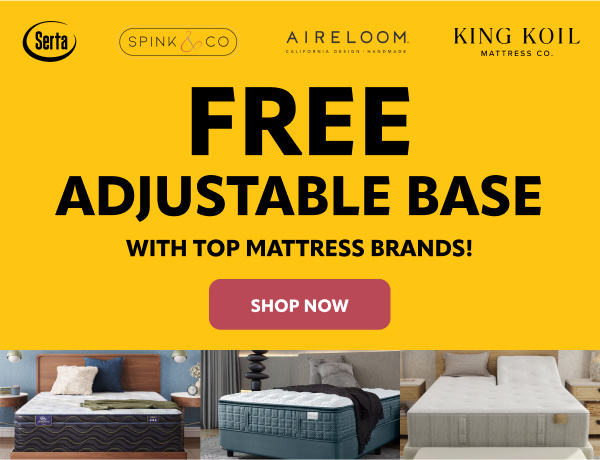 Free Adjustable Base with top mattress brands