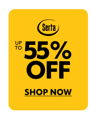 Save up to 55% on serta