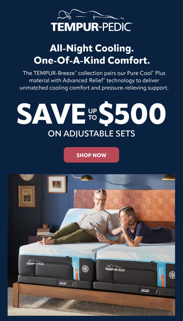 Save up to $500 on Tempur-Pedic adjustable sets