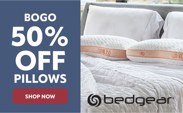 BOGO 50% off pillows from bedgear
