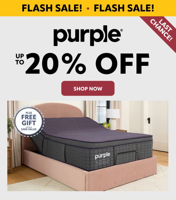 Purple up to 20% off