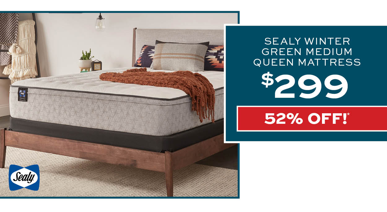 Sealy wintergreen medium queen mattress $299
