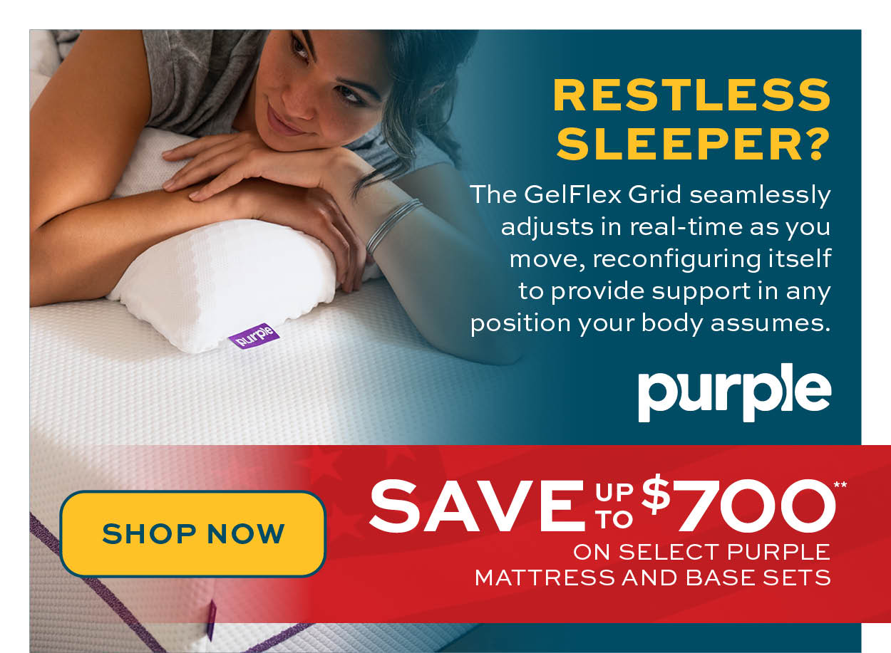 Up to $700 OFF a Purple mattress + base**
