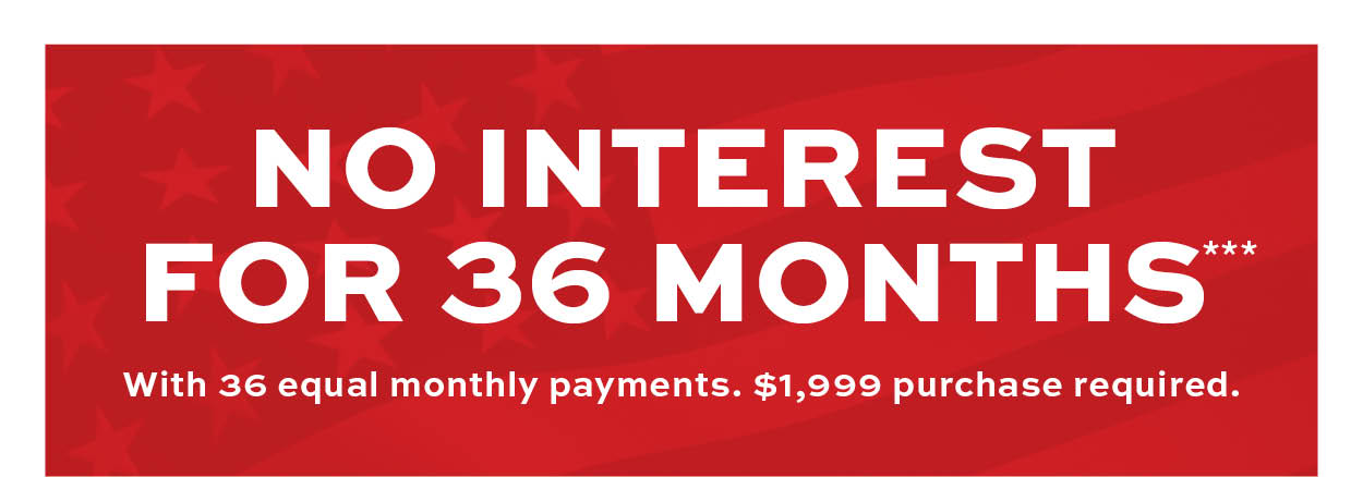 No interest for 36 months***