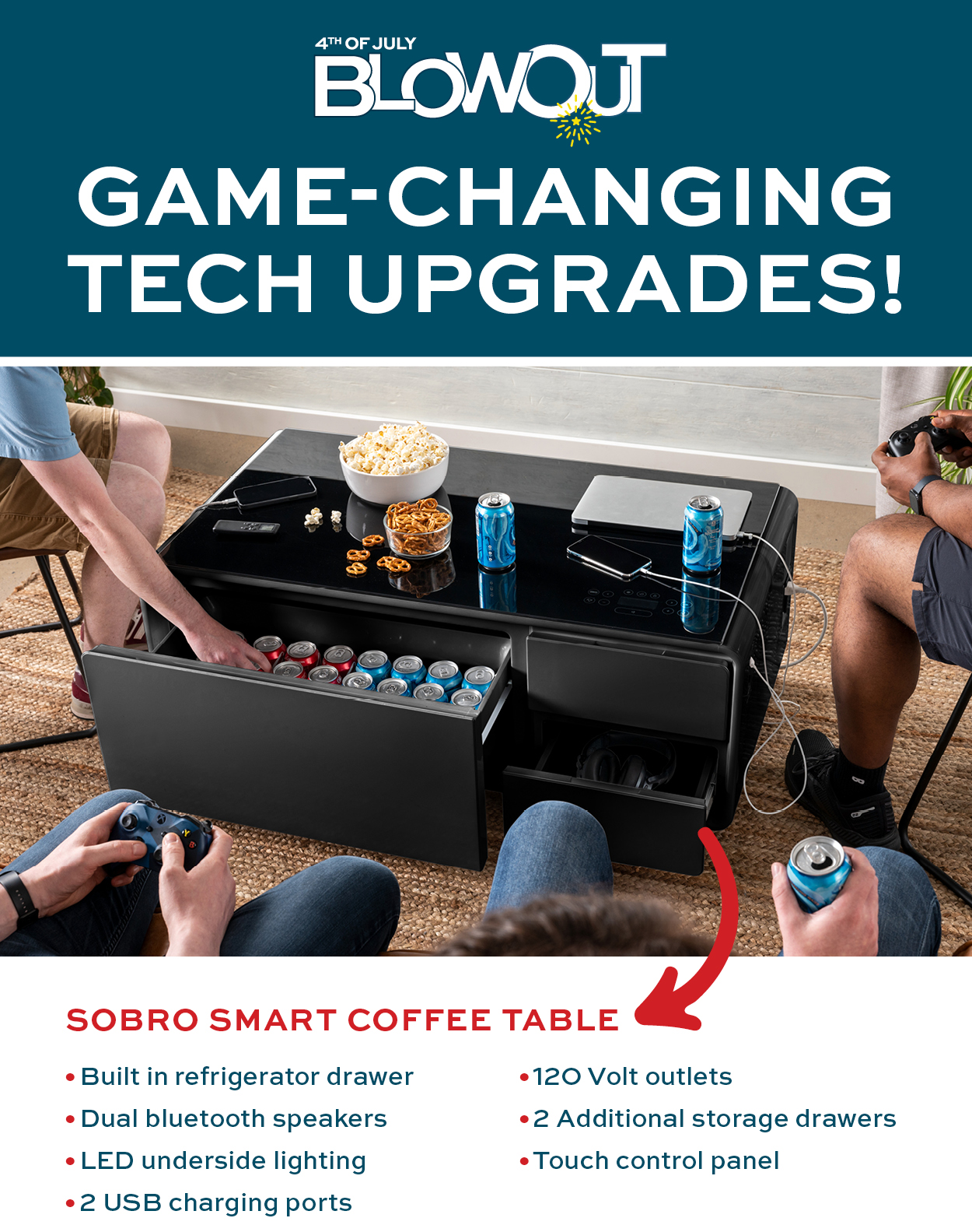 Game-changing tech upgrades in the Sobro Smart Coffee Table!