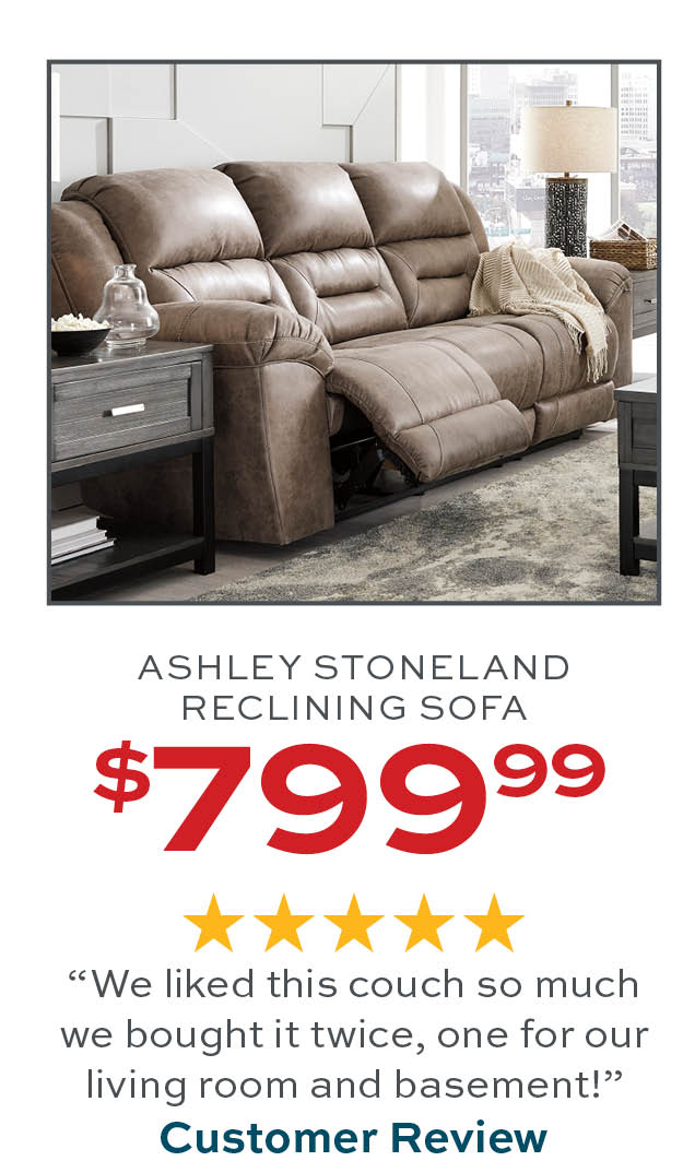 Ashley Stoneland Reclining Sofa $799.99