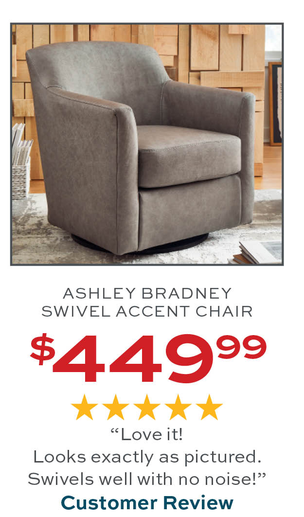 Ashley Bradney Swivel Accent Chair $449.99