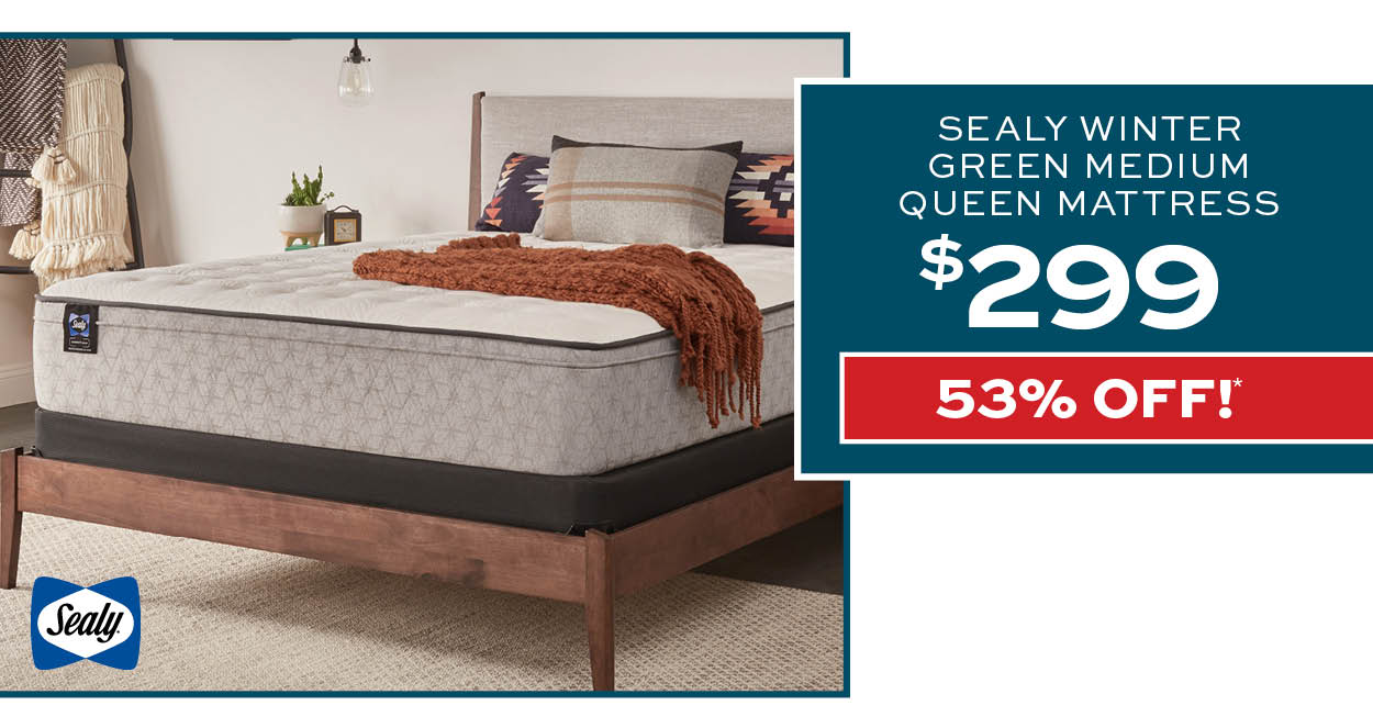 Sealy wintergreen medium queen mattress $299