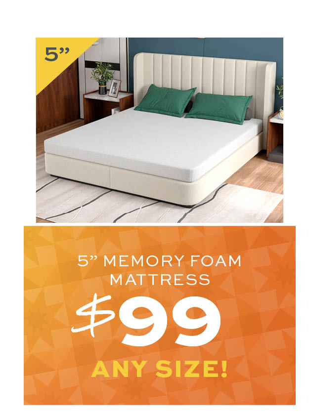 5" Memory Foam Mattress $99. Learn more