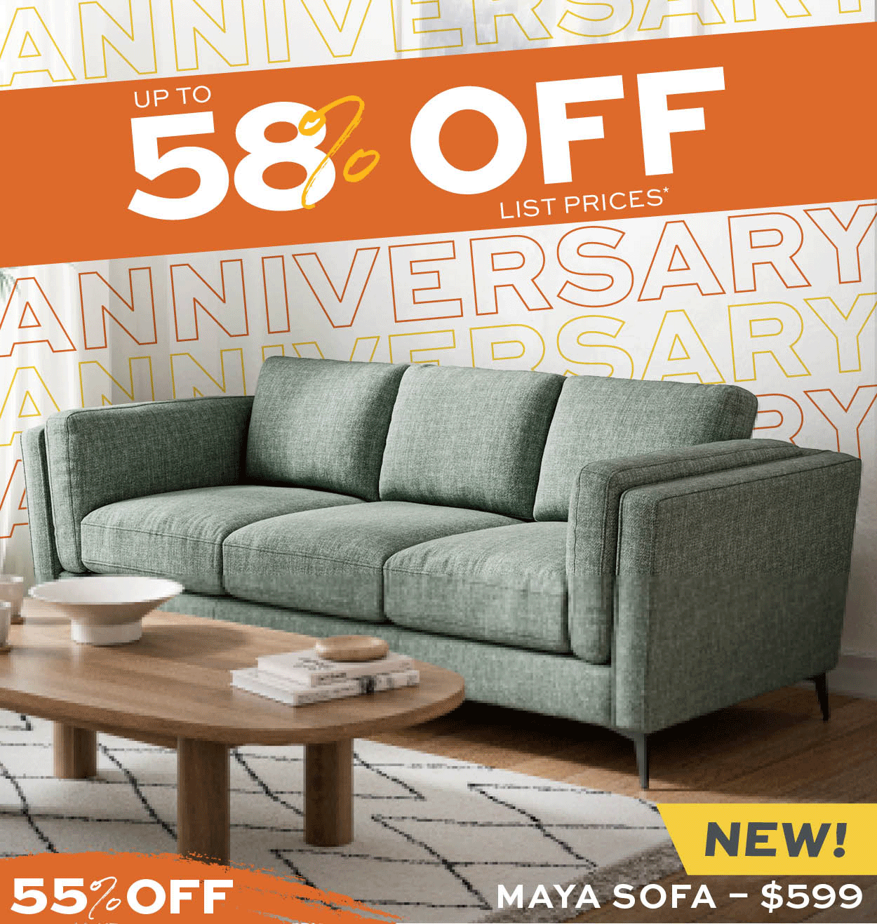 New Maya Sofa $599
