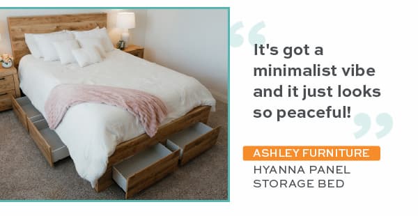 Hyanna panel storage bed