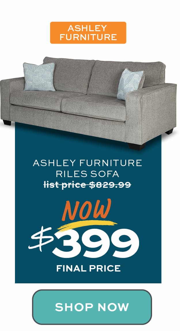 Ashley Furniture Riles Sofa now $399