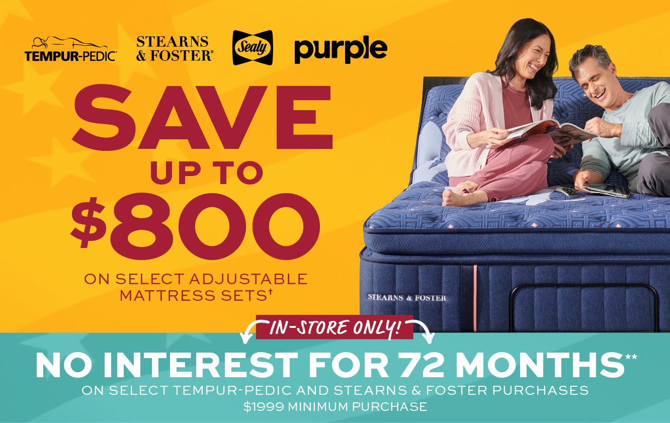 Save up to $800 on select adjustable mattress sets†