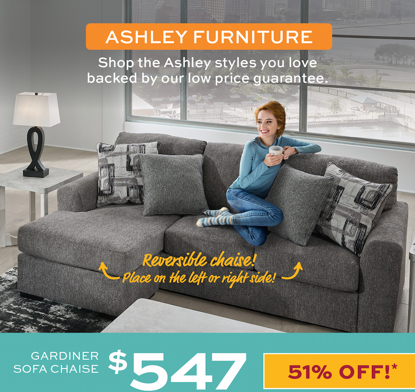 Gardiner Sofa Chaise $547!