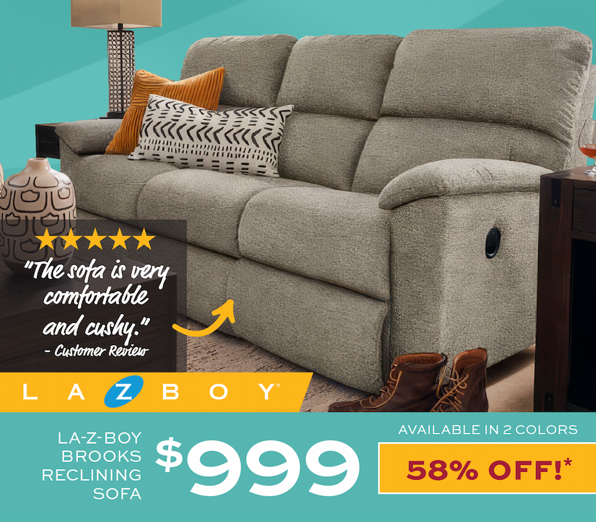 La-Z-Boy Brooks Reclining Sofa just $999!