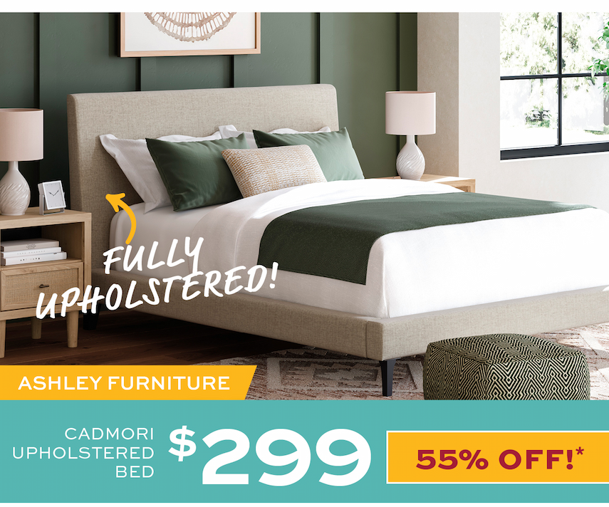 Ashley Furniture Cadmori Upholstered Queen Bed $299