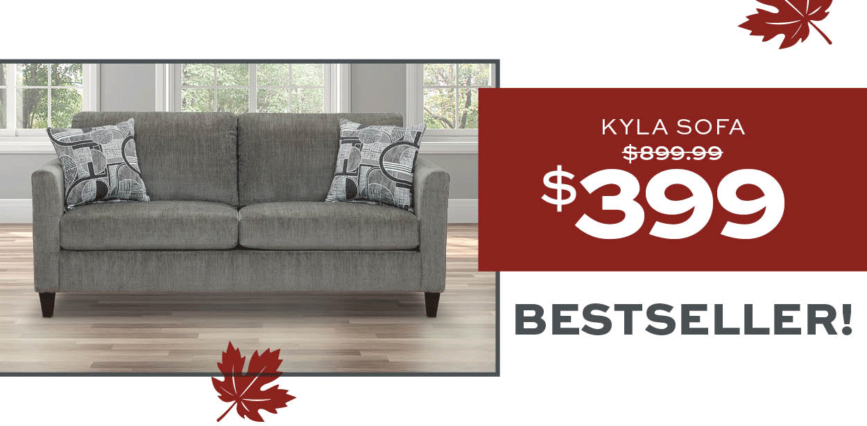 Kyla Sofa $399 PLUS add the kyla chair for $99. Learn more