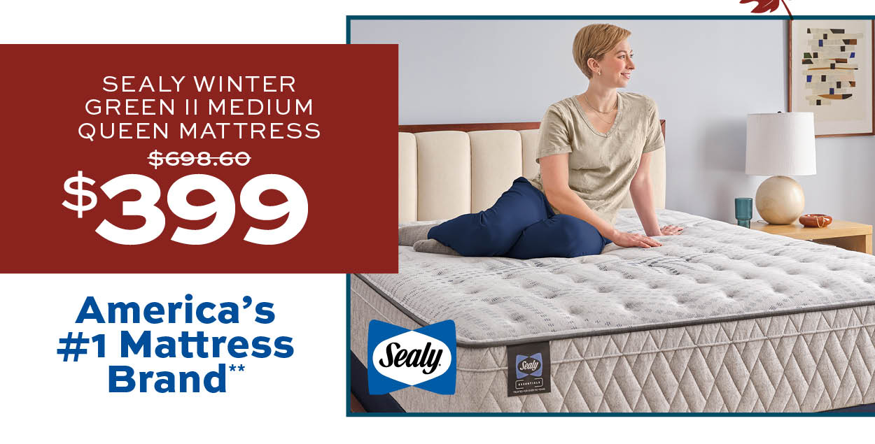 Sealy Winter Green II Medium Queen Mattress $399