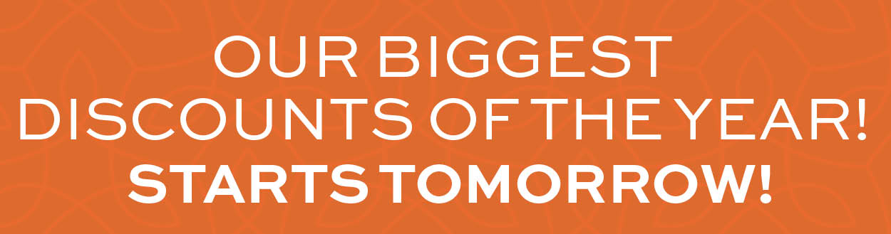 Our biggest discounts of the year! October 10-13