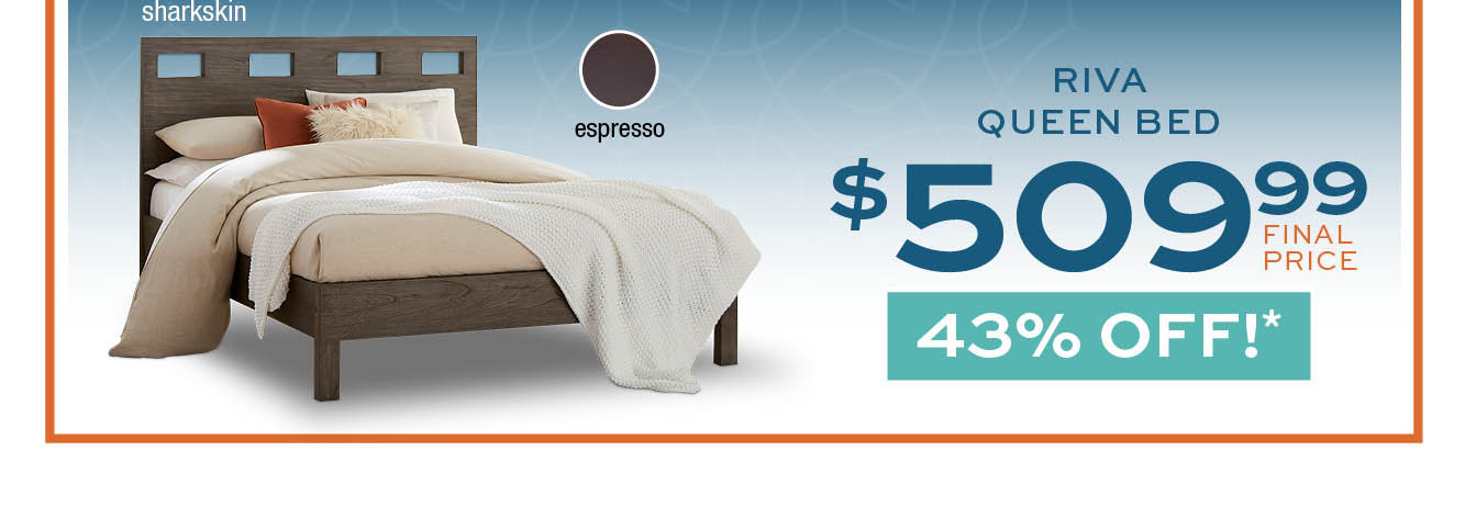 Riva queen bed $509.99