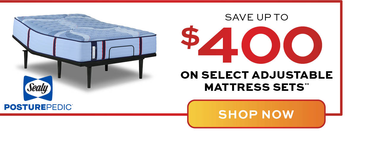 Sealy Posturepedic save up to $400 on select adjustable bases