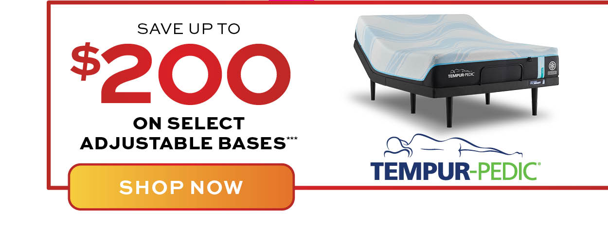 Temper-pedic save up to $200 on select adjustable mattress sets. Learn more