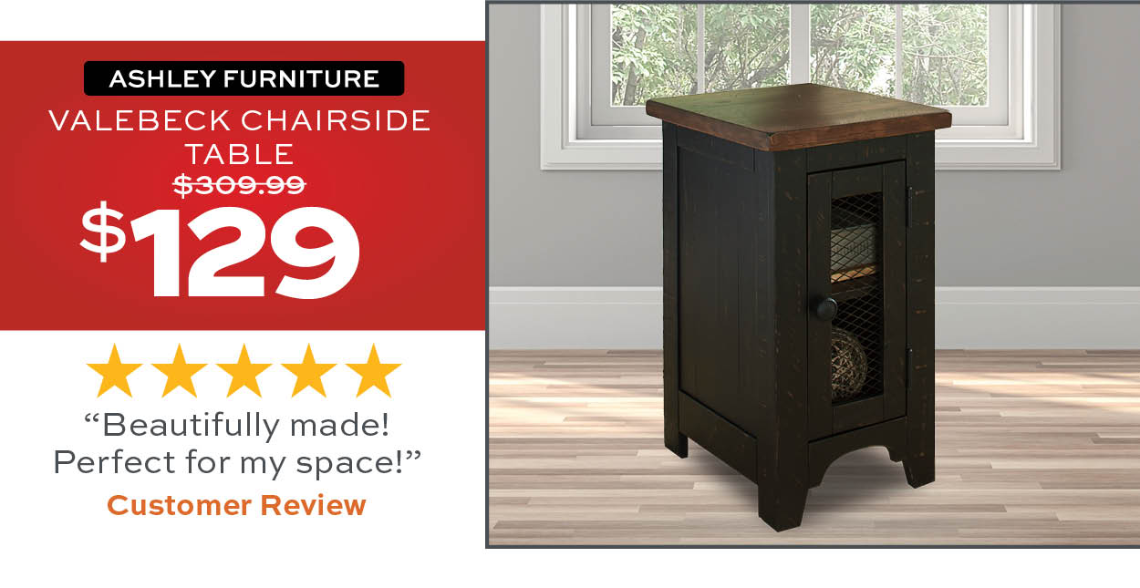 Ashley Valebeck Chairside Table $129