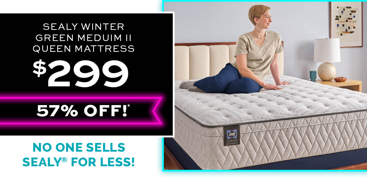 Sealy Winter Green Medium II Queen Mattress $299