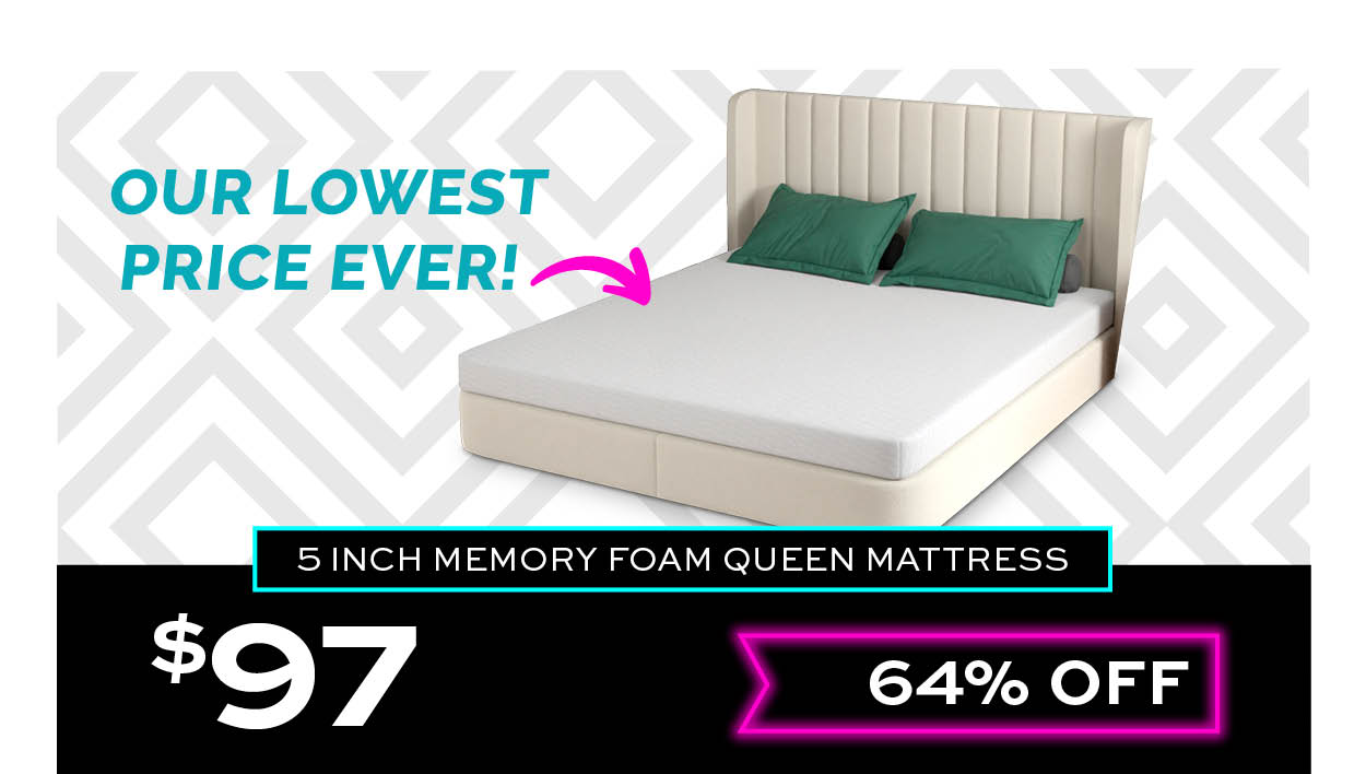 5 Inch Memory Foam Queen Mattress $97