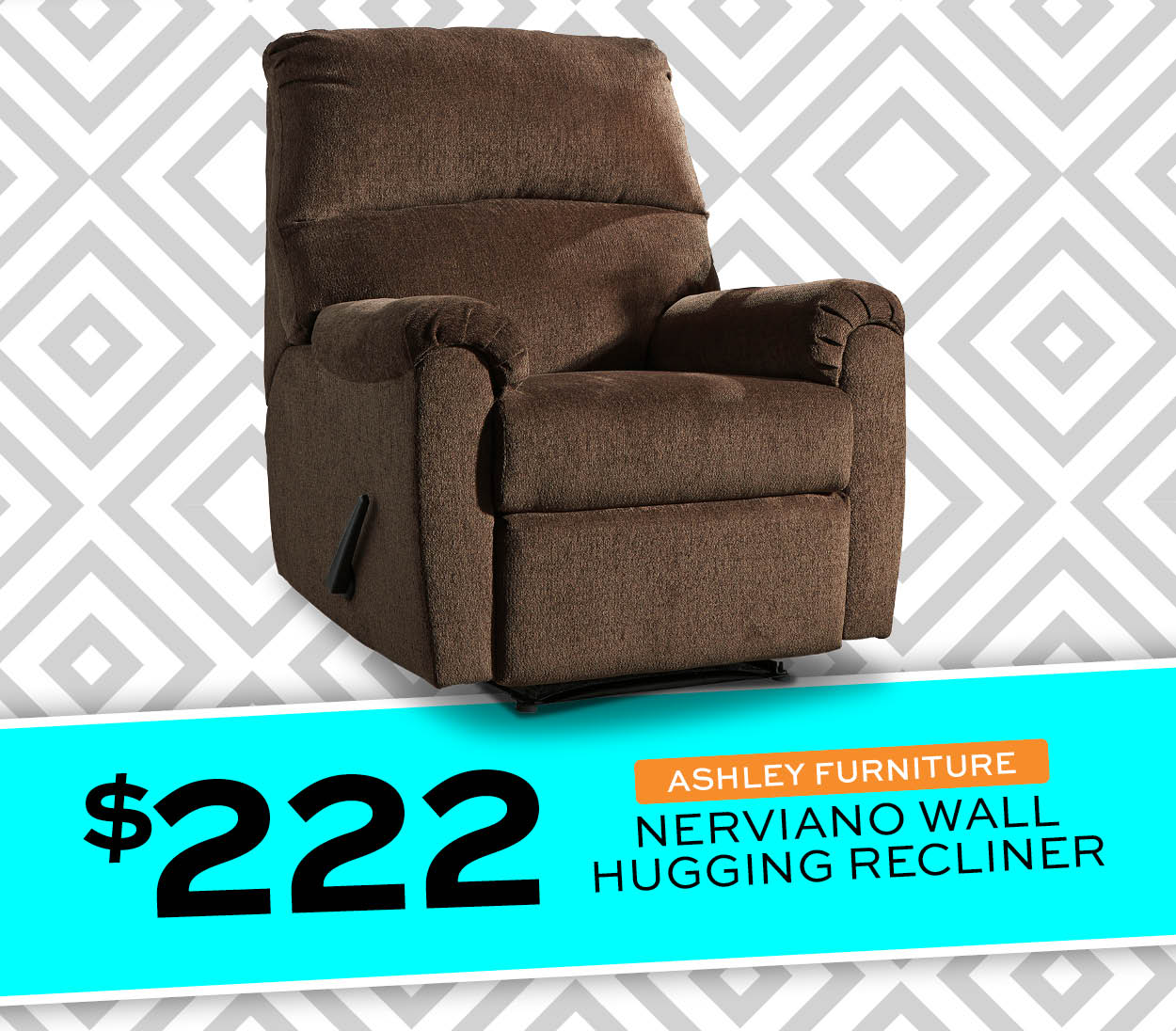 Ashley Nerviano Wall Hugging Recliner $222
