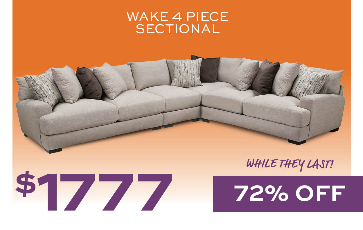 Wake 4 Piece Sectional $1777